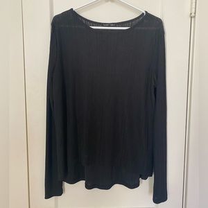 Zara top- semi-sheer black long sleeve
